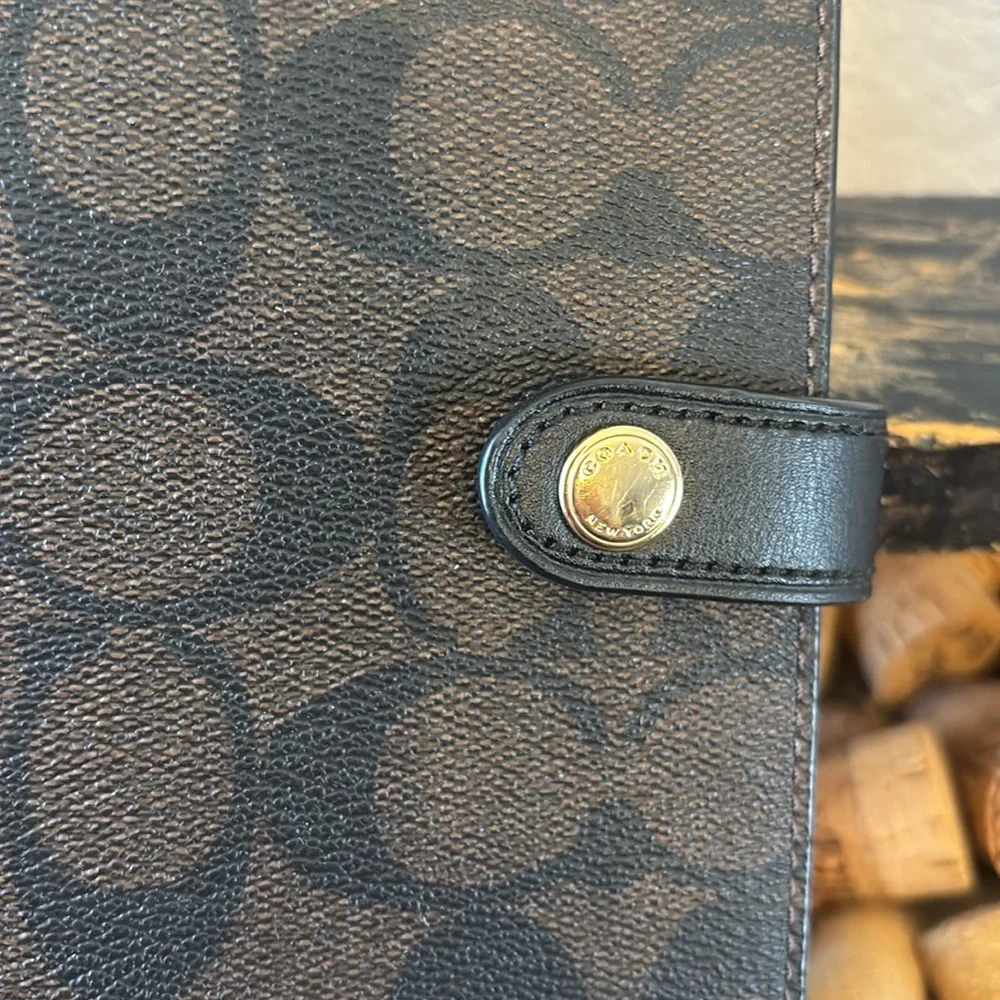 Coach Leather Brown and Black Signature C design Notebook Journal - Picture 4 of 10
